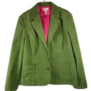LILLY PULITZER GREEN CORDUROY BLAZER